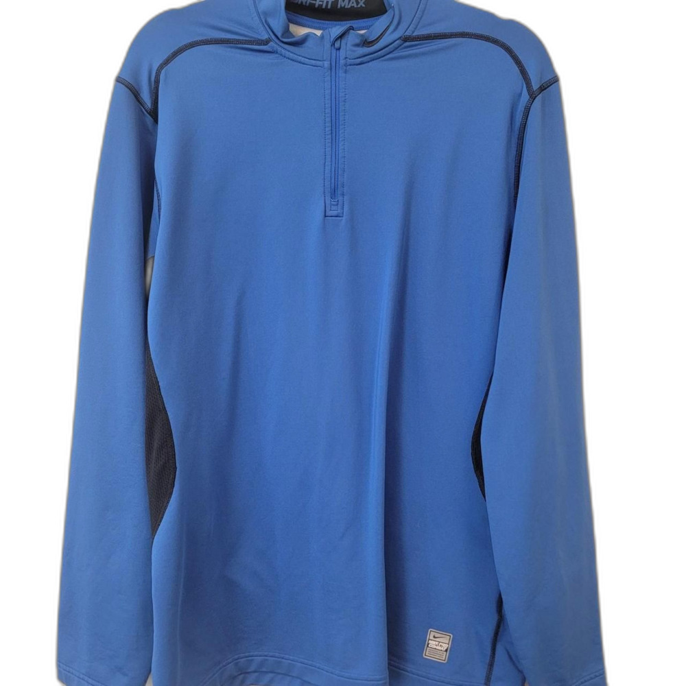 Nike Pro Combat Blue Long Sleeve Top Athletic